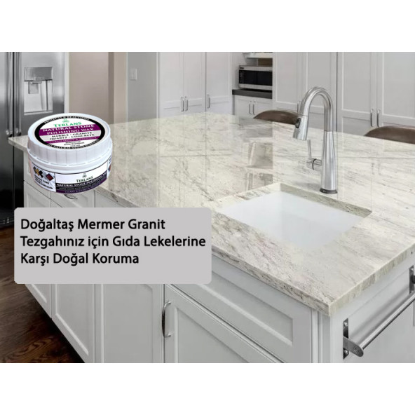 Doğaltaş Granit Mermer Tezgah Dekoratif Eşya Koruyucu Parlatıcı Cila 250 ml Stone Polishing Wax - 2