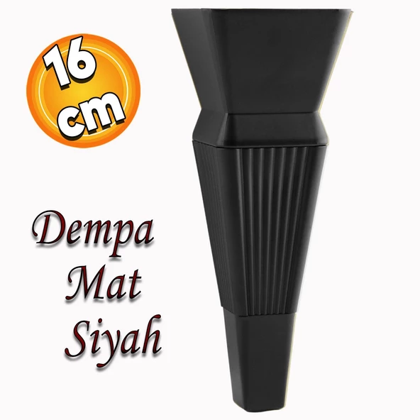 Dempa Lüks Mobilya Oturma Grubu Kanepe Sehpa Tv Ünitesi Koltuk Ayağı 16 Cm Siyah Baza Ayakları