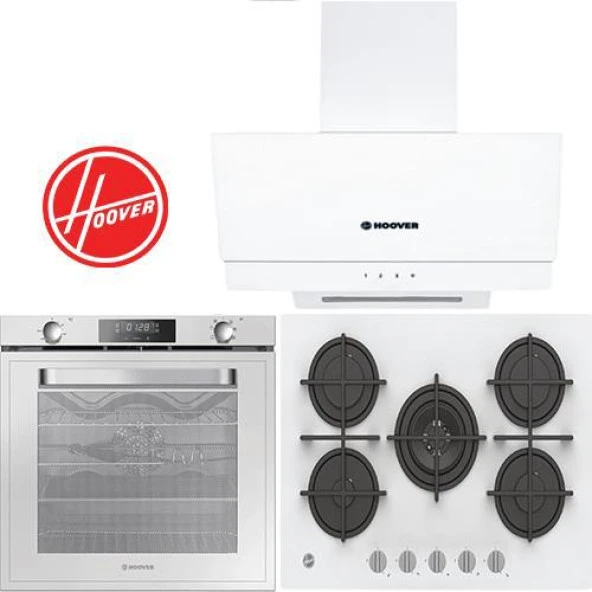 Hoover Beyaz Set ( Hoat 3150 + Hvg74wk3w + Hdg6c2gwtk)