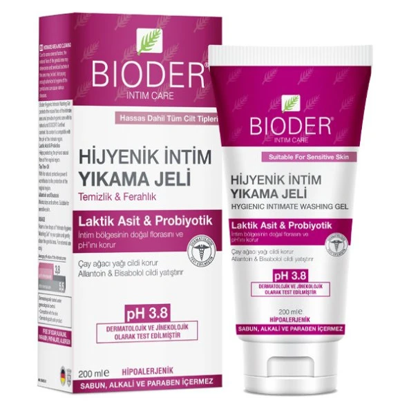Bioder Intimate Hygiene Likit Temizleme Jeli - İntim Yıkama Geli 200ml