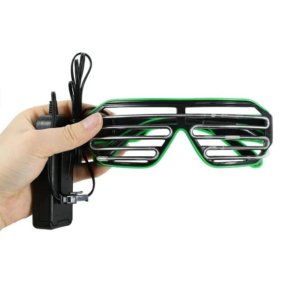 Led Işıklı Parlayan Renkli Festival Bar Kulüp Düğün Eğlence Parti Gözlüğü - 3