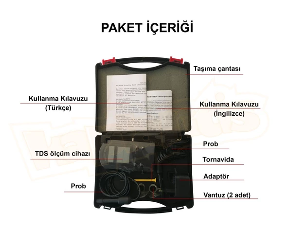 AEK-Tech KL-02636 Sürekli Su Kalite PH EC TDS Ölçüm Cihazı - 5