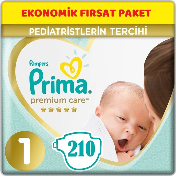 Prima Premium Care Bebek Bezi Beden:1 (2-5Kg) Yeni Doğan 210 Adet Ekonomik Fırsat Pk ürün görseli