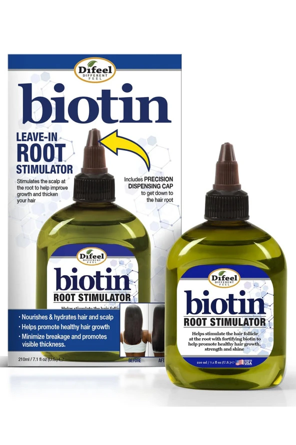 Difeel Biotin İnce ve Yavaş Uzayan Saçlara Özel Saç Bakım Solüsyonu 210ML