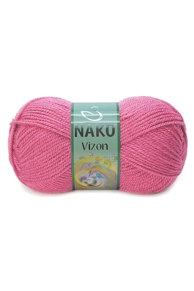 5 Adet Vizon Premium Akrilik El Örgü İpi Yünü Renk No:180 Kuru Gül - Resim 2