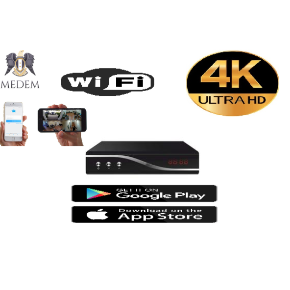 4K Medem Uydu Cihazı Wifi Gizli Bakıcı Kamera Uzaktan İzleme Takip Güvenlik Kamerası