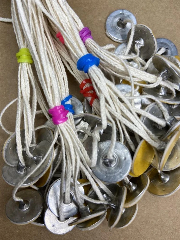 Pamuk İp Fitil No:12 + Yapışkanlı Sehpa ( 15cm boy ) 20 Adet - 3