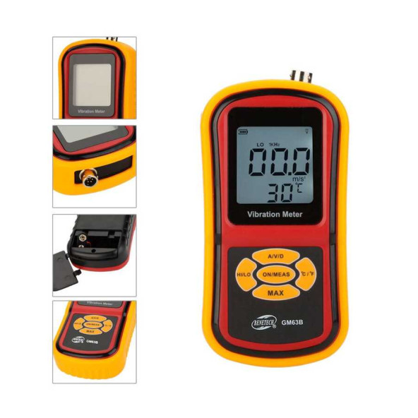 BENETECH GM63B Vibrasyon Titreşim Ölçer - Resim 5