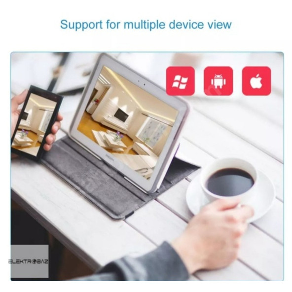 4K Medem Duvar Saat Wifi Gizli Bakıcı Kamera Uzaktan İzleme Takip Güvenlik Kamerası - 3