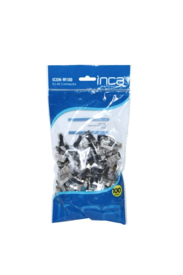 Icon-M100  Inca Rj-45 100 Adet Metal Konnektör - 3