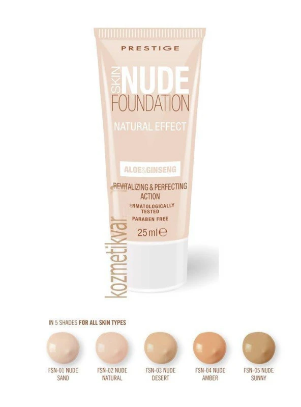 Prestige Skin Nude Fondöten FSN 05 Nude Sunny