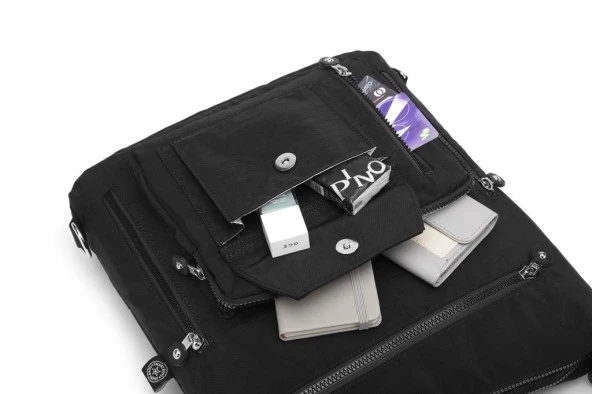 Hem Sırt Hem de Omuz Kadın Çantası Smart Bags 1205 Lila - Resim 7