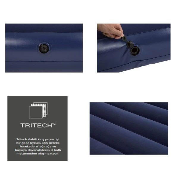 Pavillo 67680 Tritech Twin 185x99x30cm Şişme Yatak - 2