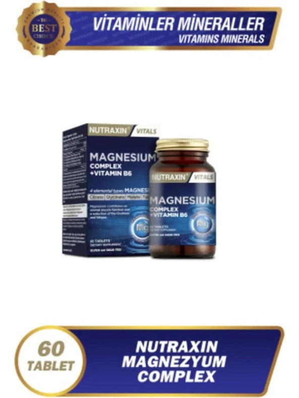 Nutraxin Magnezyum Complex Vitamin B6 60 Tablet 250 Mg ürün görseli 1
