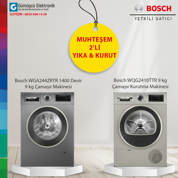 Bosch 2'li Set WGA244ZRTR-WQG2410TTR