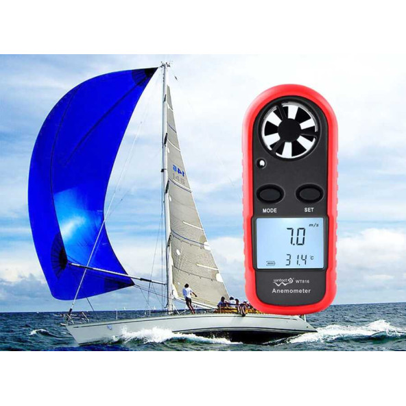 WINTACT WT816 Dijital Anemometre Hava Akım Ölçer - Resim 7