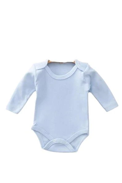 Uzun Kollu Erkek Bebek Çıtçıtlı Body - Büyük Boy (Bbyrn) - 8