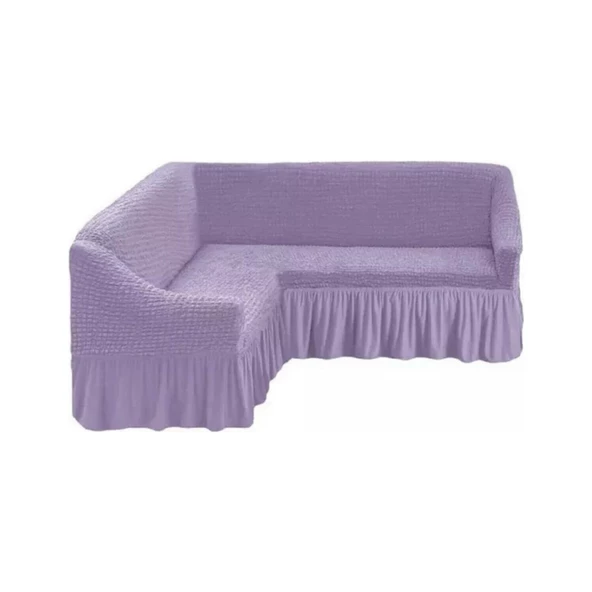 altın kelebek köşe koltuk örtüsü takımı lila