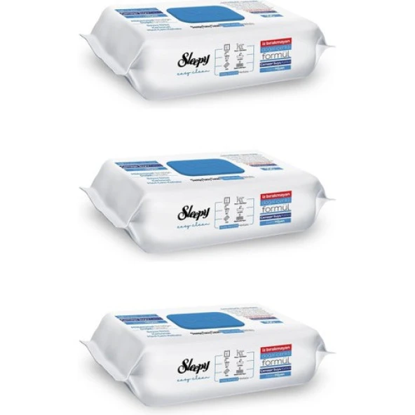 Sleepy Easy Clean Sirke Karbonat Çamaşır Suyu Katkılı Yüzey Temizlik Islak Havlusu - 100'LÜ 3 Paket