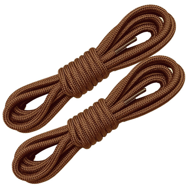 150 cm Koyu Kahverengi Fitilli Yuvarlak Bot Bağcığı, Extra Sağlam Bağcık, Ayakkabı Bağcığı, 1 Çift - 2