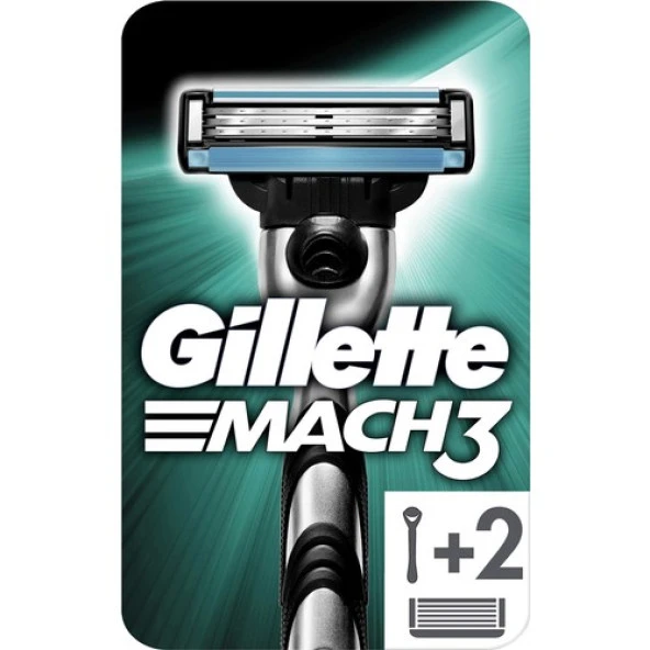 Gillette Mach3 Tıraş Makinesi + 2 Yedek Tıraş Bıçağı