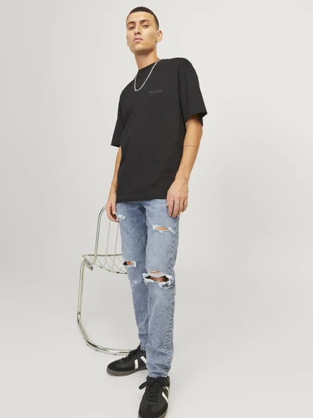 JACK JONES Glenn Model Dar Kesim Yırtık Kot Pantolon 12253693 - Resim 5