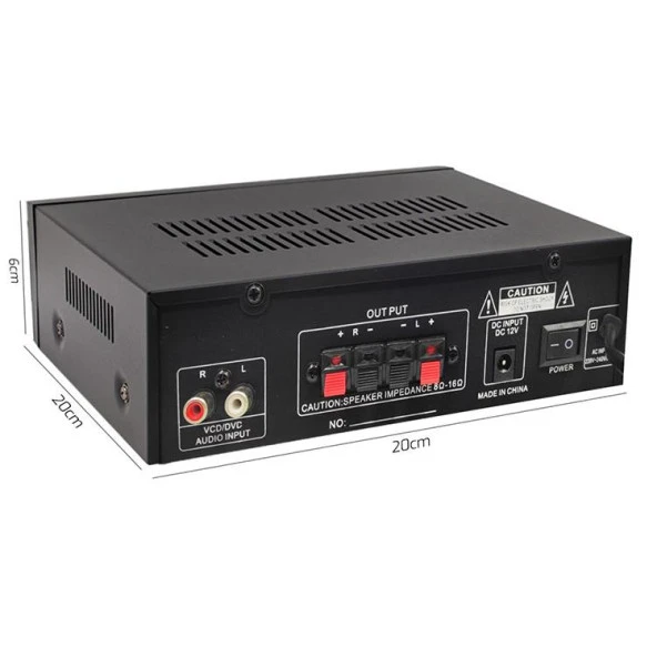 Nwork AV-110 110W Bluetooth USB SD Mp3 Çalar - 12V/220V Anfi - 2