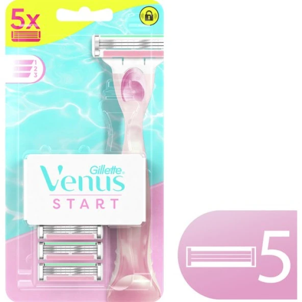 Gillette Venus Start Manuel Tıraş Makinesi 5 li Yedek Başlık