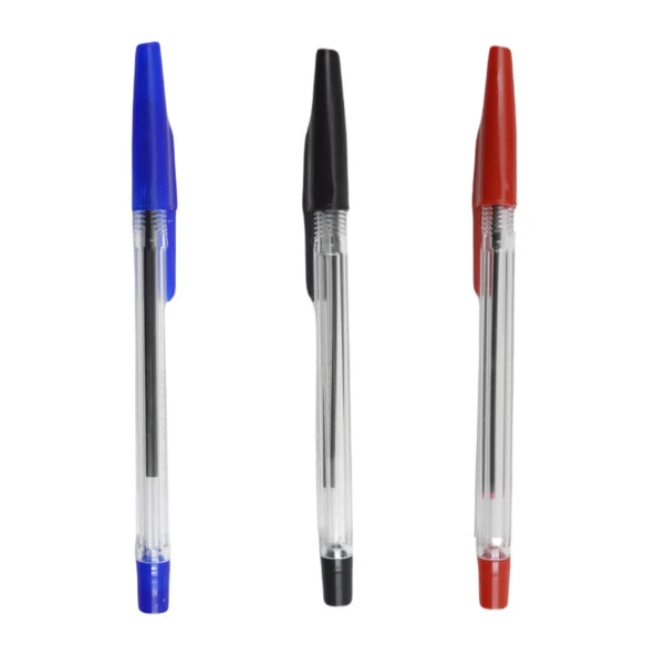 Ark Tükenmez Kalem 1.0 mm 10 Adet Mavi Siyah Kırmızı Kod:222 - 2