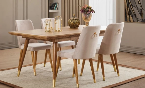 PABLO YEMEK MASASI+6 ADET SANDALYE ürün görseli 1