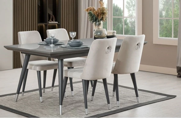 MARİAN AÇILIR YEMEK MASASI+6 ADET SANDALYE ürün görseli 1