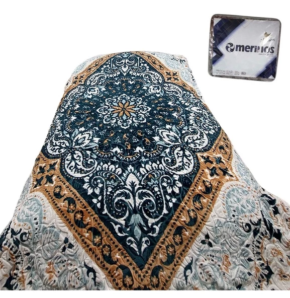 Merinos Fashion Çift Kişilik Vizon Battaniye (200x240)-Azul Petrol - 2