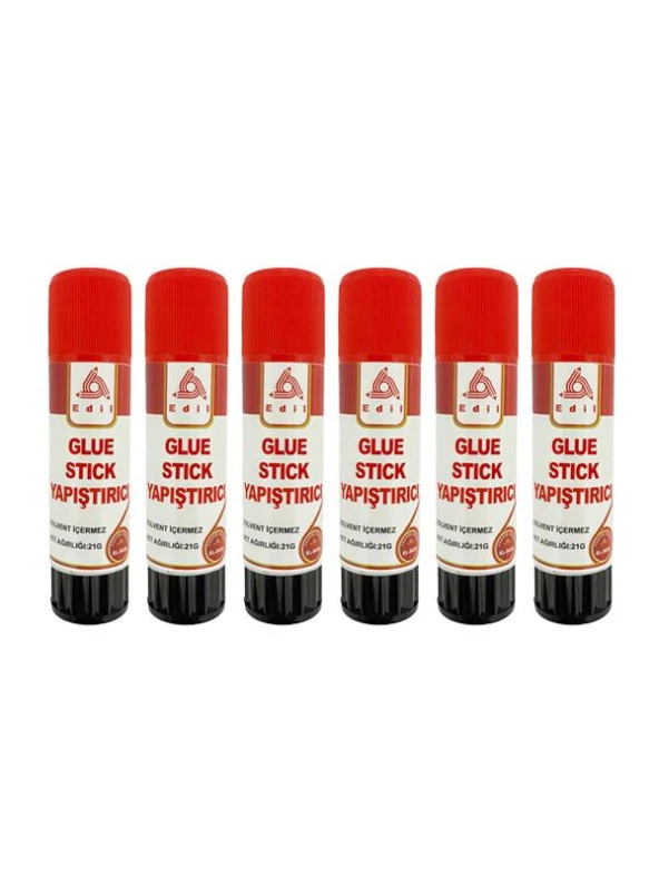 Edil Glue Stick Yapıştırıcı 21 Gr 6 Adet