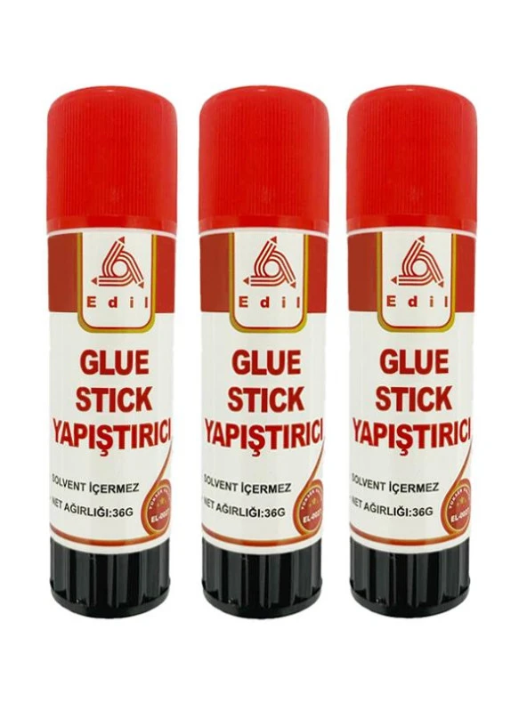 Edil Glue Stick Yapıştırıcı 36 Gr 3 Adet