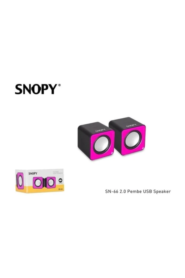 Snopy SN-66 2.0 USB Speaker Pembe
