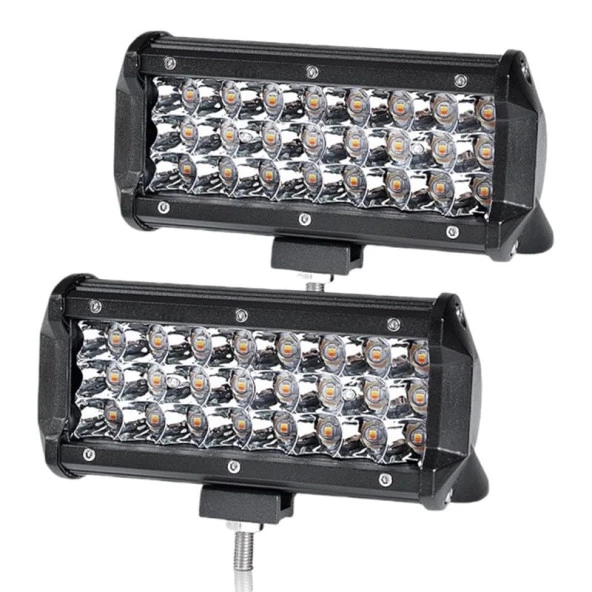 Sis lambası 24 led çift renk sarı beyaz 72W takım/LASS281-1