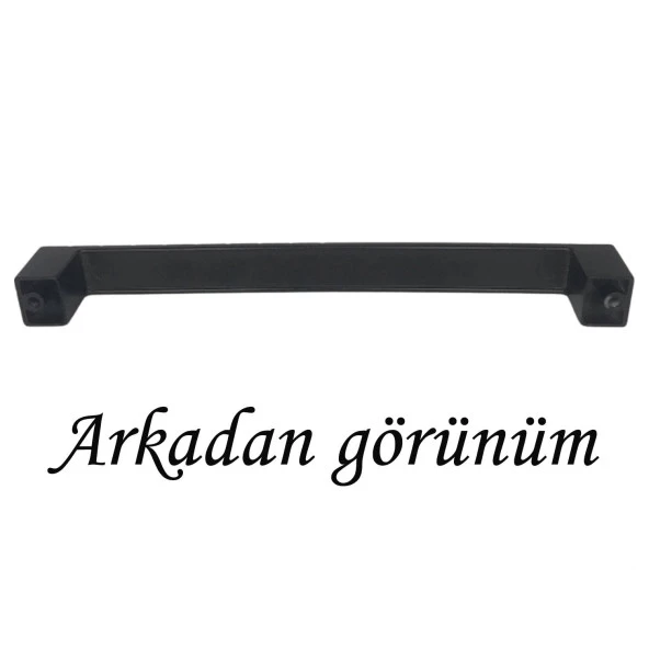 4 Adet Bihter Desenli Kulp 160 mm Siyah Mutfak Kulpu Çekmece Dolap Kapak Kulbu Metal  Mobilya Dolabı - 4