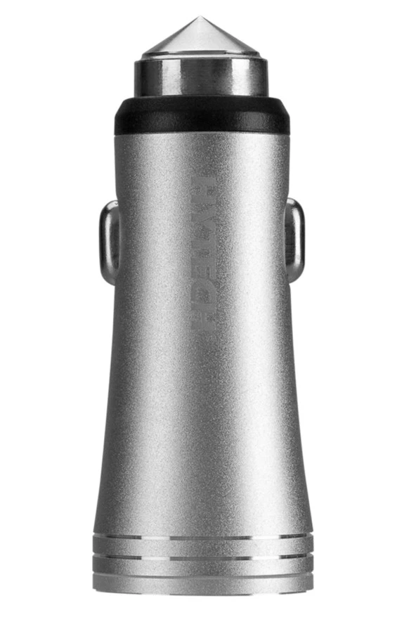 HY-X60 3.4A Hızlı Şarj 2 USB Gümüş Metal Araç Şarj Cihazı - 5