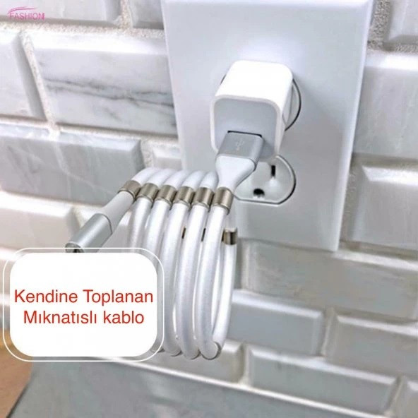 Kendine Toplanan Mıknatıslı Kablo  (Micro) Mıknatıs Sargılı Hızlı Kablo