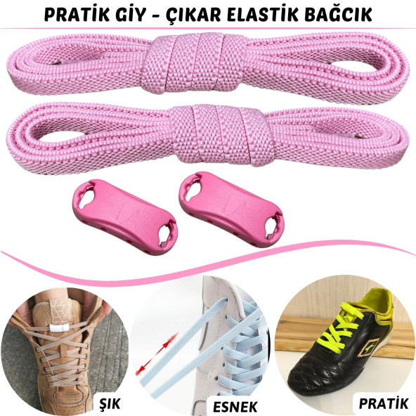 Tak Bırak Ayakkabı Bağcığı, Bağlamaya Gerek Olmayan Yeni Nesil Elastik, Pratik, Akıllı Bağcık - 8