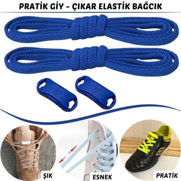 Tak Bırak Ayakkabı Bağcığı, Bağlamaya Gerek Olmayan Yeni Nesil Elastik, Pratik, Akıllı Bağcık - 9