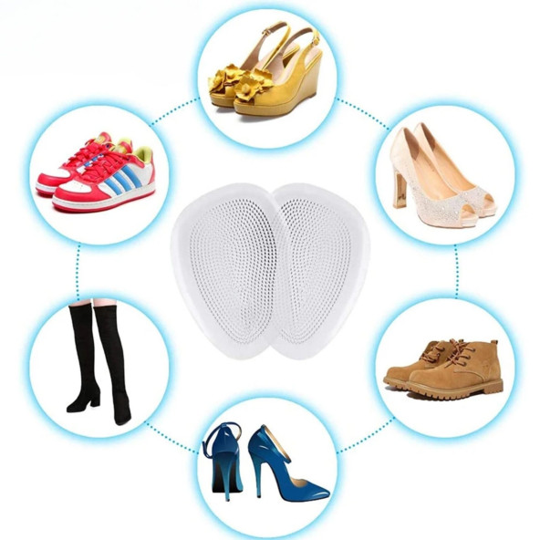 Stiletto İçi Kaydırmaz Jel Ön Tabanlık, Yapışkanlı, Nasır Koruyucu, Şeffaf Silikon Ayakkabı Tabanlığı - 8