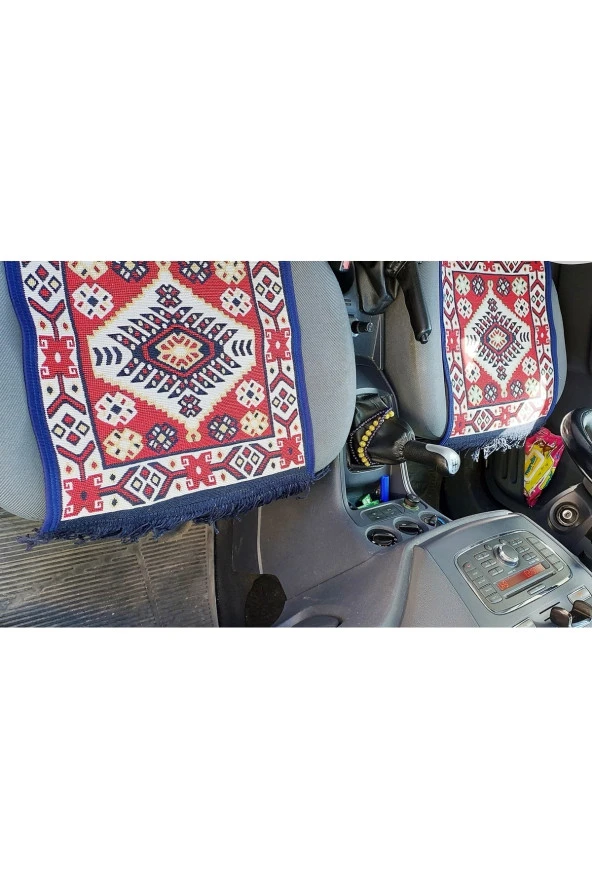 Algelsineve Suave Karma Antik Kilimden Serme Oto Kılıfı Takımı, kırmızı - 6