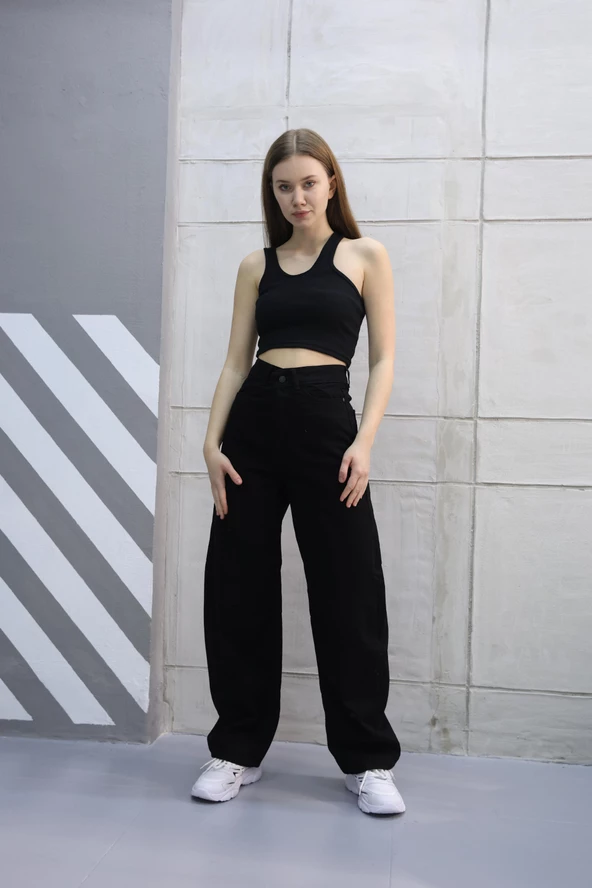 Baggy model arka kempantolon er detaylı kot 72229 - 4