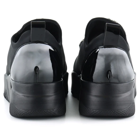 Erkan Saçmacı Almendra Siyah Streç Taşlı Sneaker - 3