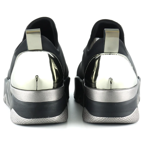 Erkan Saçmacı Almendra Platin Streç Taşlı Sneaker - 3