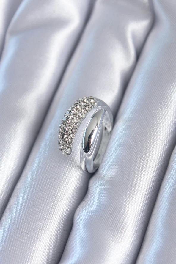 Gold Renk Zirkon Taşlı Kadın Yüzük - TJ-BYK2805 ürün görseli 1