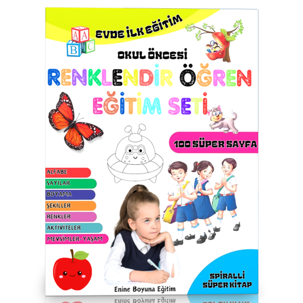 Okul Öncesi Evde İLK Eğitim Renklendir Öğren ürün görseli 1