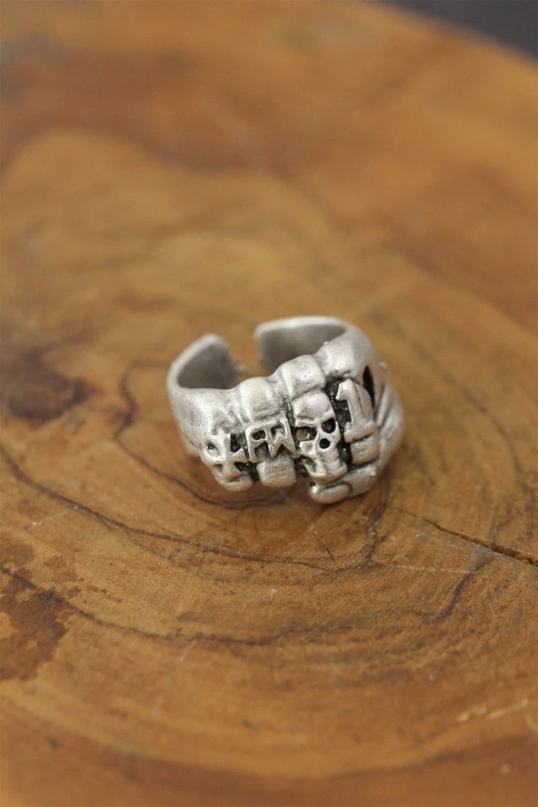 Figürlü Yumruk Model Metal Ayarlanabilir Erkek Yüzük - TJ-EY460 ürün görseli 1