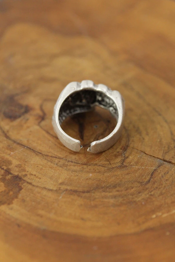 Figürlü Yumruk Model Metal Ayarlanabilir Erkek Yüzük - TJ-EY460 - Resim 2